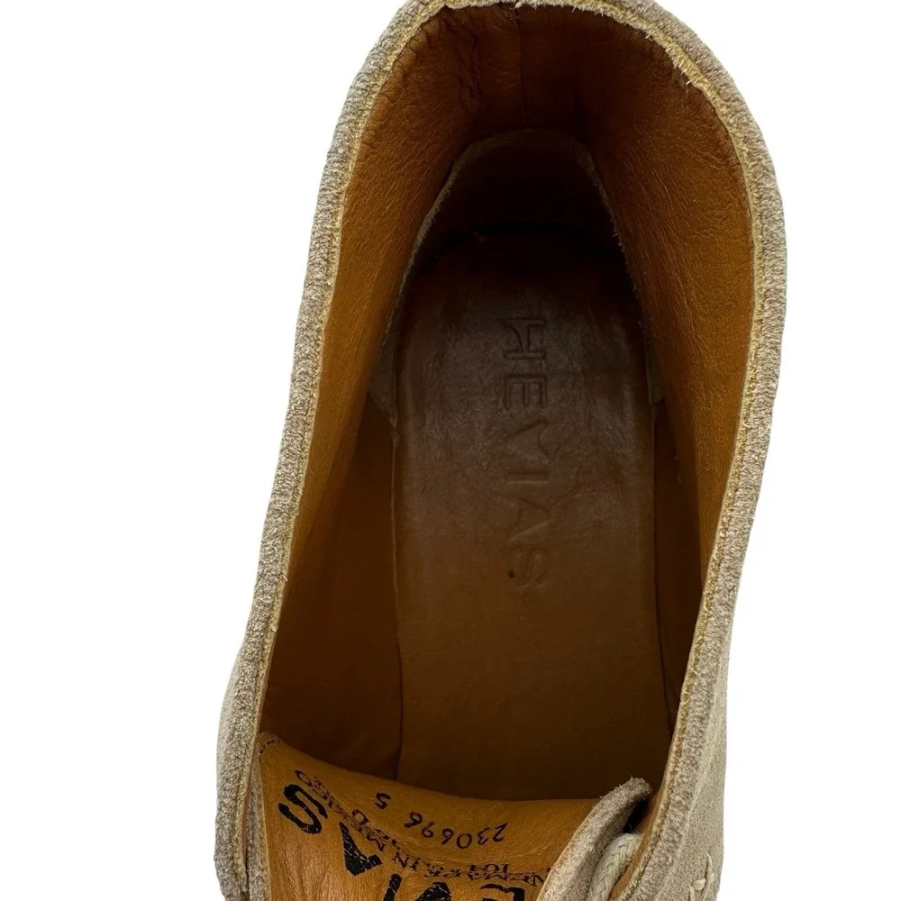 Men's 10 D - Hevias The Wanderer Beige‎ Suede Leather Ankle Boots Desert Chukka